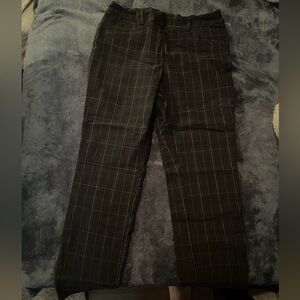 Plaid stretch dress pants